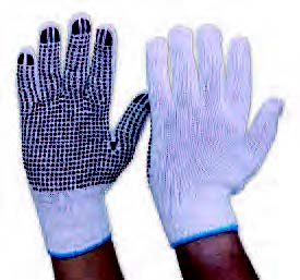 knitted poly cotton gloves